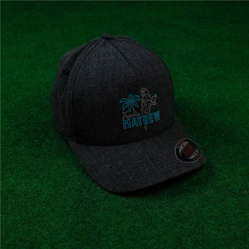 NWT Travis Mathew Parrot/Palm Tree Flexfit Hat